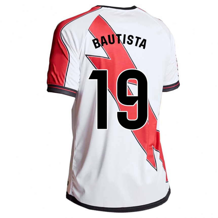 ילדים כדורגל קרלה באוטיסטה #19 לבן אדום ג'רזי ביתית 2025/26