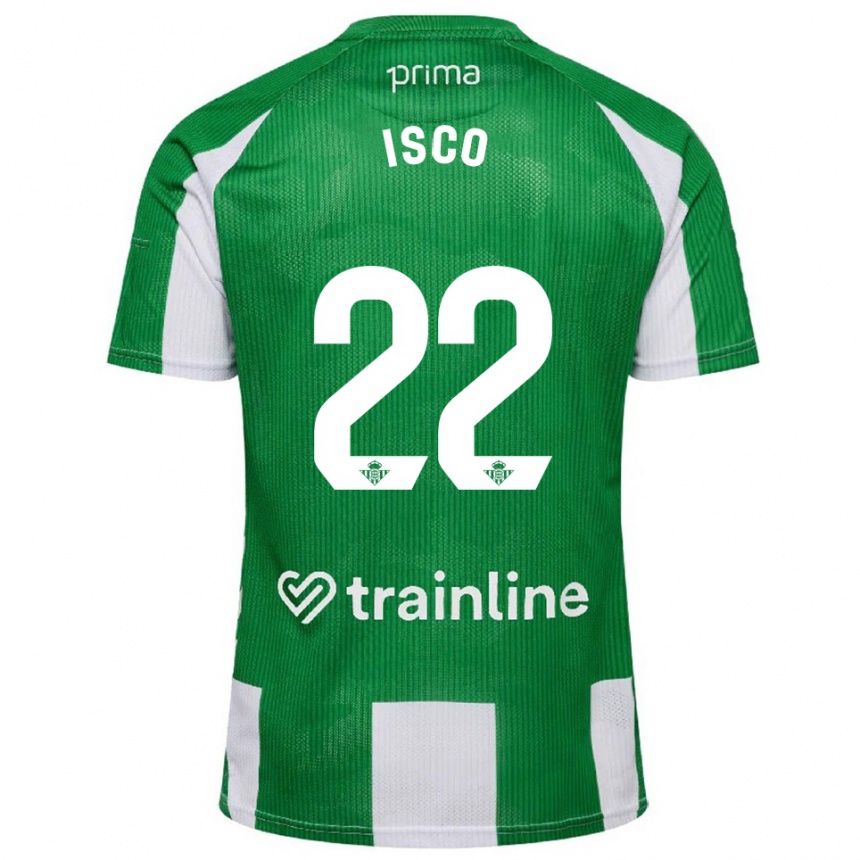 ילדים כדורגל פרנסיסקו איסקו #22 ירוק לבן ג'רזי ביתית 2025/26