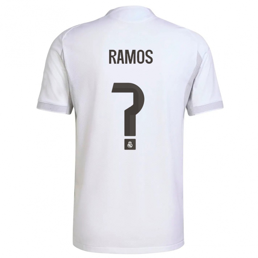 ילדים כדורגל Yeremaiah Ramos #0 לבן צהוב ג'רזי ביתית 2025/26