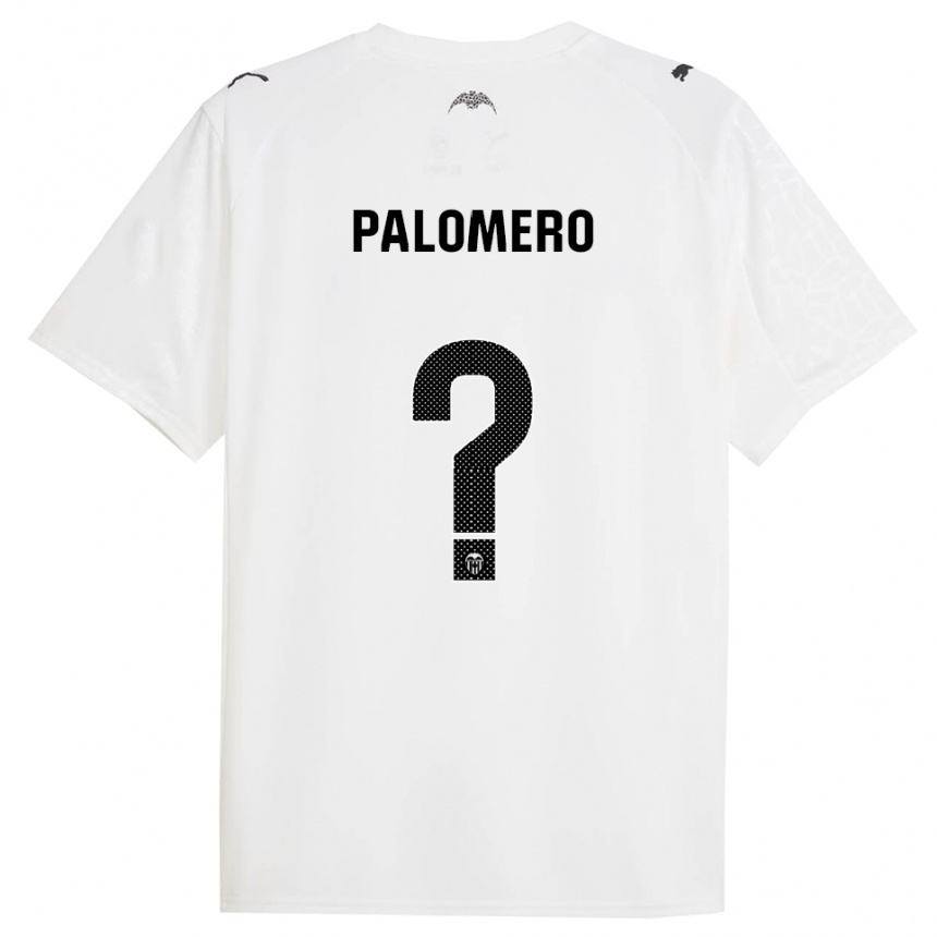 ילדים כדורגל Marc Palomero #0 לבן שחור ג'רזי ביתית 2025/26