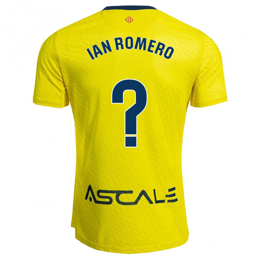 ילדים כדורגל Ian Romero #0 צהוב נייבי ג'רזי ביתית 2025/26