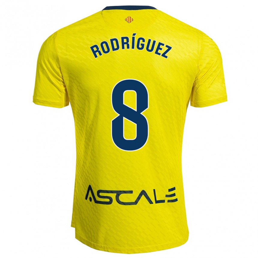 ילדים כדורגל Unai Rodríguez #8 צהוב נייבי ג'רזי ביתית 2025/26