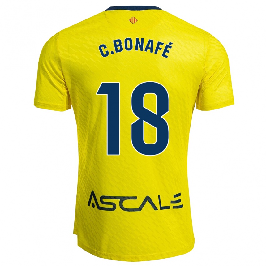 ילדים כדורגל César Bonafé #18 צהוב נייבי ג'רזי ביתית 2025/26