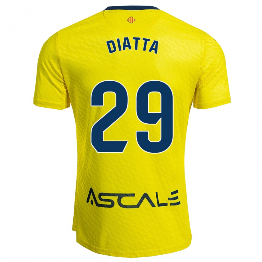 ילדים כדורגל Alassane Diatta #29 צהוב נייבי ג'רזי ביתית 2025/26
