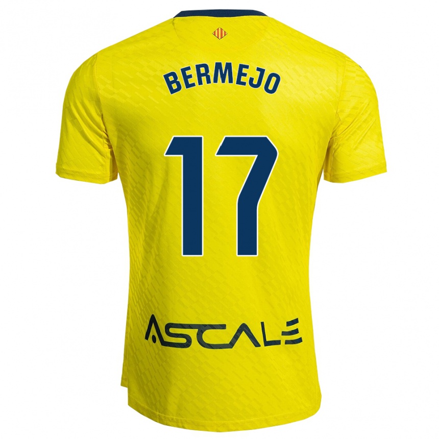 ילדים כדורגל Celso Bermejo #17 צהוב נייבי ג'רזי ביתית 2025/26 ילדים כדורגל Celso Bermejo #17 צהוב נייבי ג'רזי ביתית 2025/26