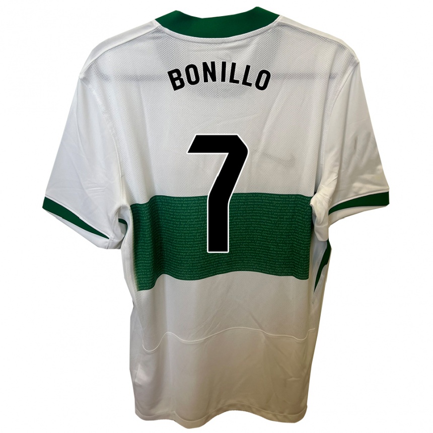 ילדים כדורגל Haizam Bonillo #7 לבן ירוק ג'רזי ביתית 2025/26