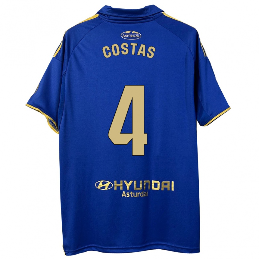 ילדים כדורגל דויד קוסטס #4 כחול זהב ג'רזי ביתית 2025/26