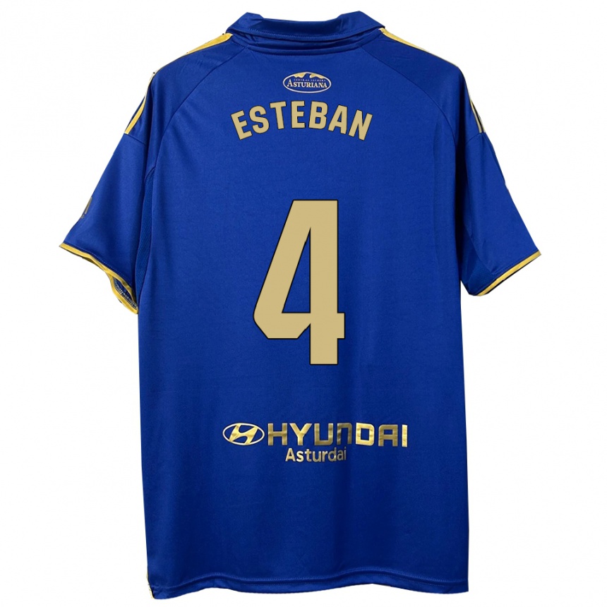 ילדים כדורגל מרקו אסטבן #4 כחול זהב ג'רזי ביתית 2025/26