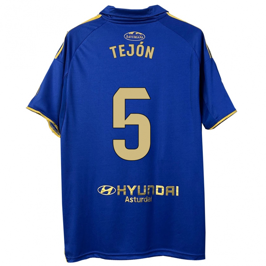 ילדים כדורגל Diego Tejón #5 כחול זהב ג'רזי ביתית 2025/26
