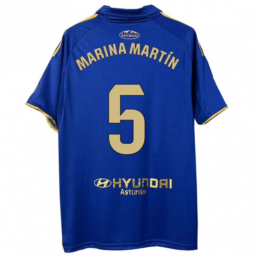 ילדים כדורגל Marina Martín #5 כחול זהב ג'רזי ביתית 2025/26