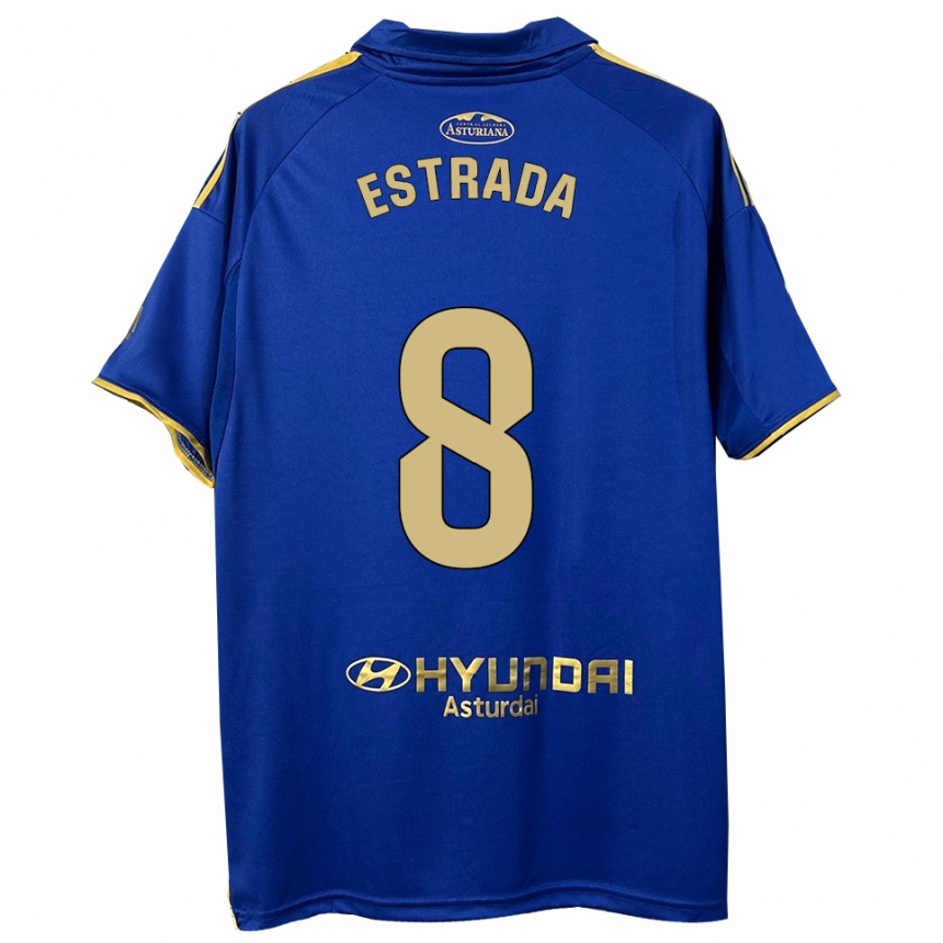 ילדים כדורגל Nacho Estrada #8 כחול זהב ג'רזי ביתית 2025/26