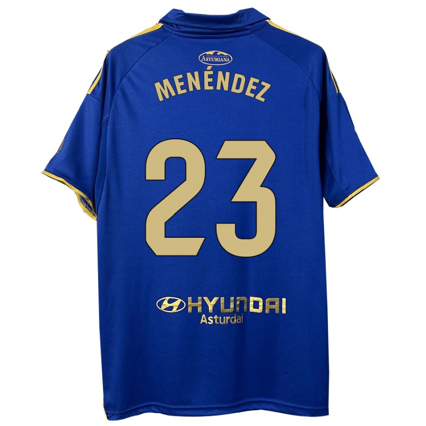 ילדים כדורגל Diego Menéndez #23 כחול זהב ג'רזי ביתית 2025/26