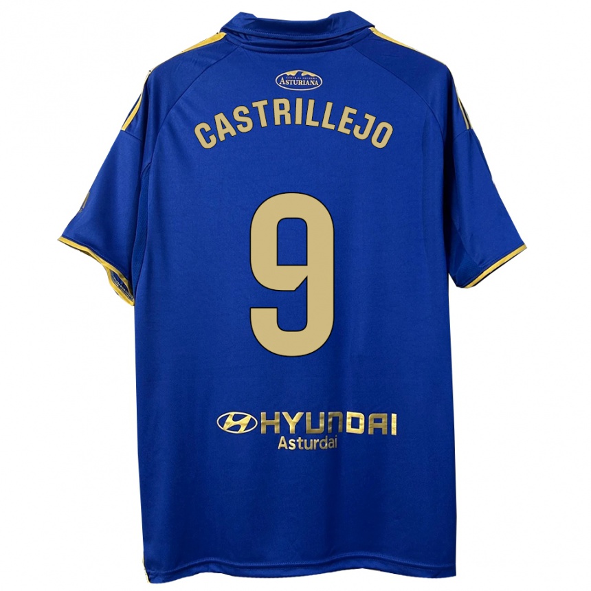 ילדים כדורגל Guillermo Castrillejo #9 כחול זהב ג'רזי ביתית 2025/26