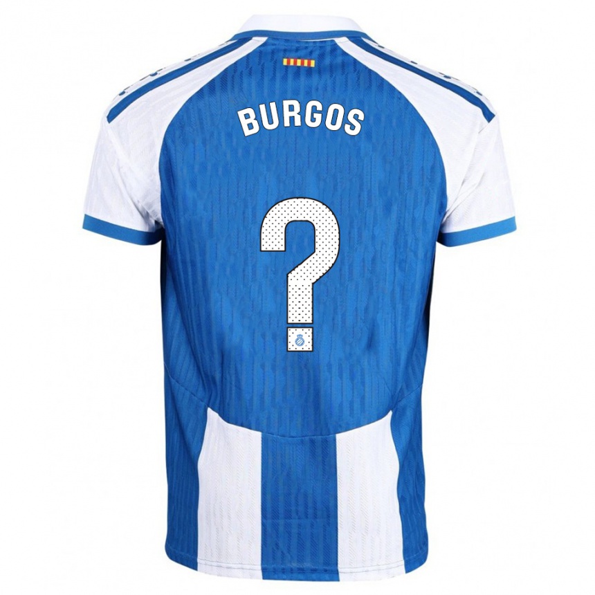 ילדים כדורגל Hugo Burgos #0 כחול לבן ג'רזי ביתית 2025/26