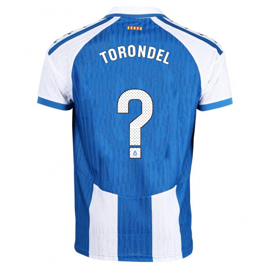 ילדים כדורגל Aitor Torondel #0 כחול לבן ג'רזי ביתית 2025/26