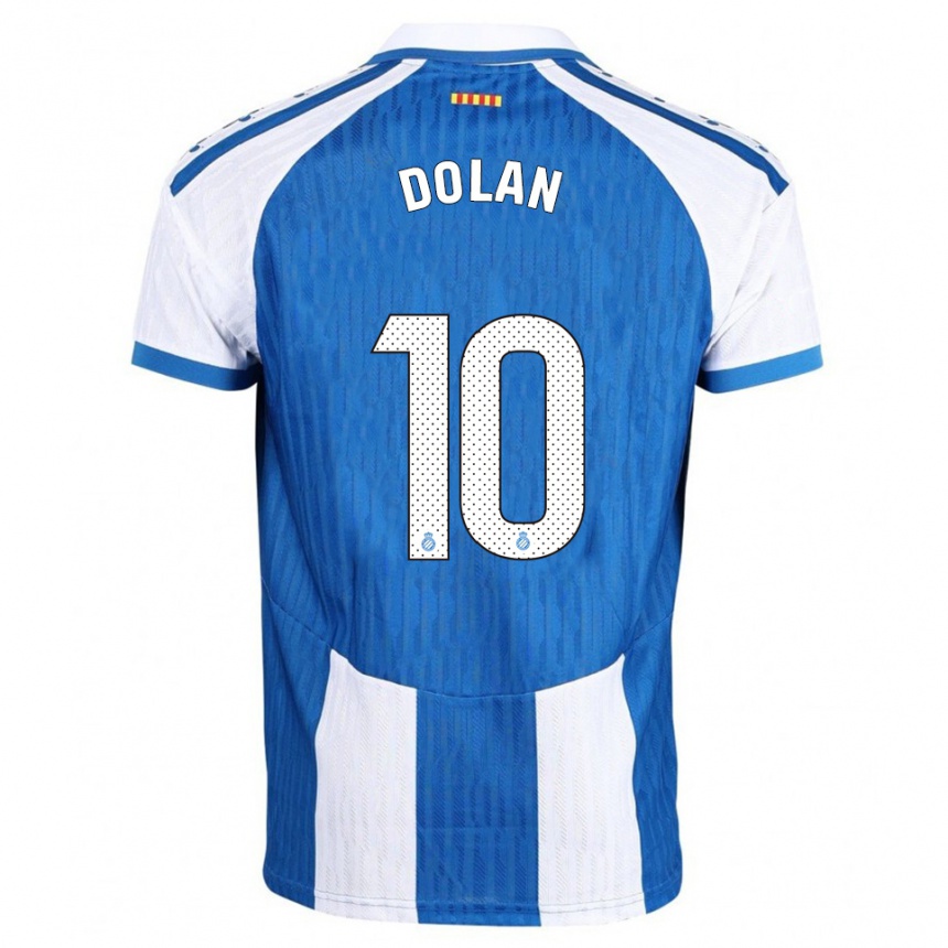 ילדים כדורגל Tyrhys Dolan #10 כחול לבן ג'רזי ביתית 2025/26