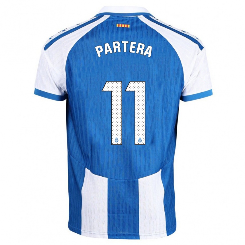 ילדים כדורגל Álex Partera #11 כחול לבן ג'רזי ביתית 2025/26