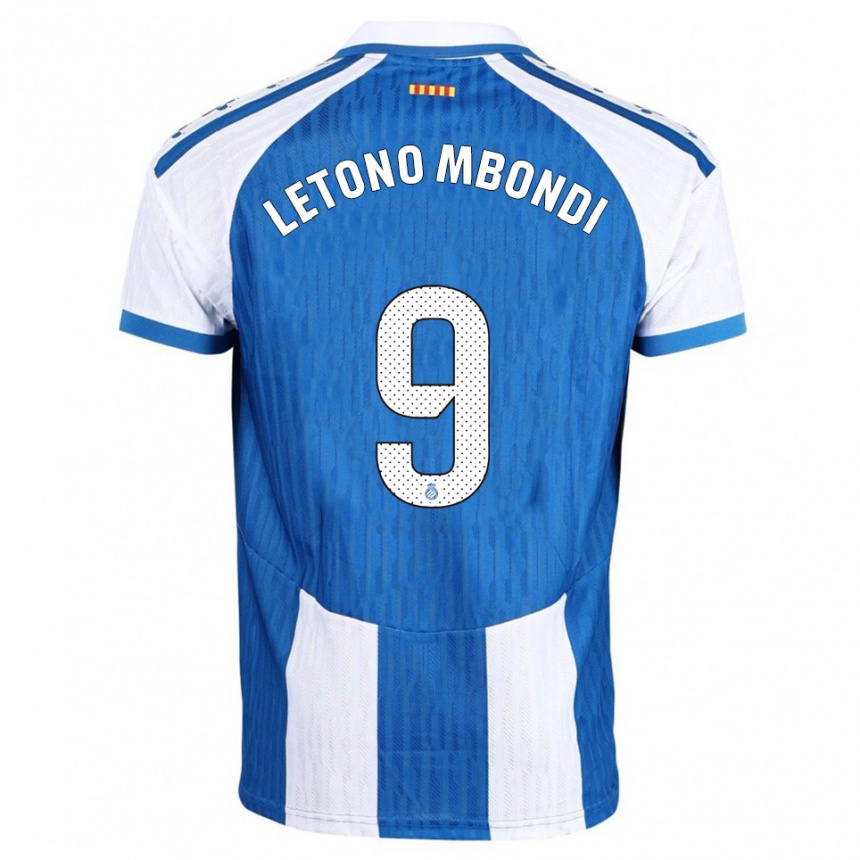ילדים כדורגל Christ-Emmanuel Letono Mbondi #9 כחול לבן ג'רזי ביתית 2025/26