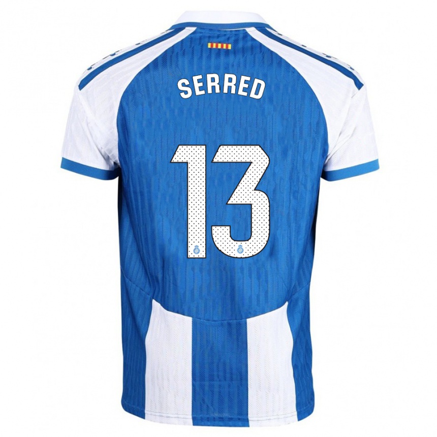 ילדים כדורגל Llorenç Serred #13 כחול לבן ג'רזי ביתית 2025/26