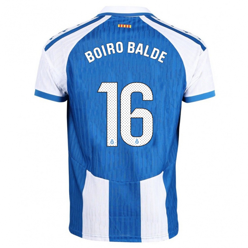 ילדים כדורגל Issa Boiro Balde #16 כחול לבן ג'רזי ביתית 2025/26
