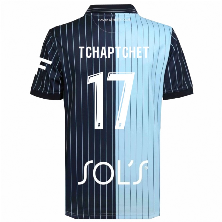 ילדים כדורגל Chanel Tchaptchet #17 כחול נייבי תכלת ג'רזי ביתית 2025/26