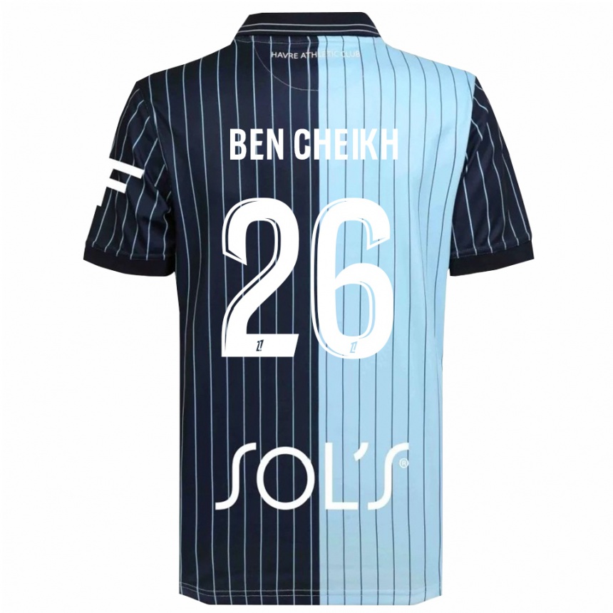 ילדים כדורגל Ayman Ben Cheikh #26 כחול נייבי תכלת ג'רזי ביתית 2025/26
