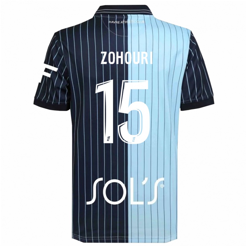 ילדים כדורגל Guy Zohouri #15 כחול נייבי תכלת ג'רזי ביתית 2025/26