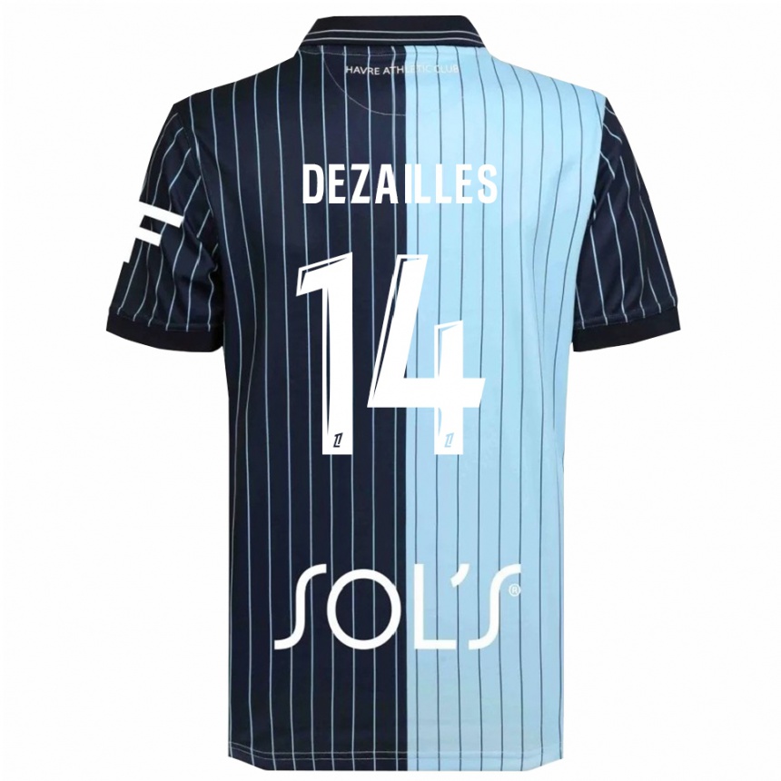 ילדים כדורגל Arsène Dezailles #14 כחול נייבי תכלת ג'רזי ביתית 2025/26