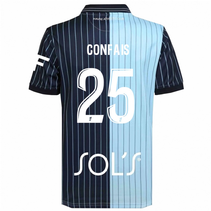 ילדים כדורגל Aloïs Confais #25 כחול נייבי תכלת ג'רזי ביתית 2025/26