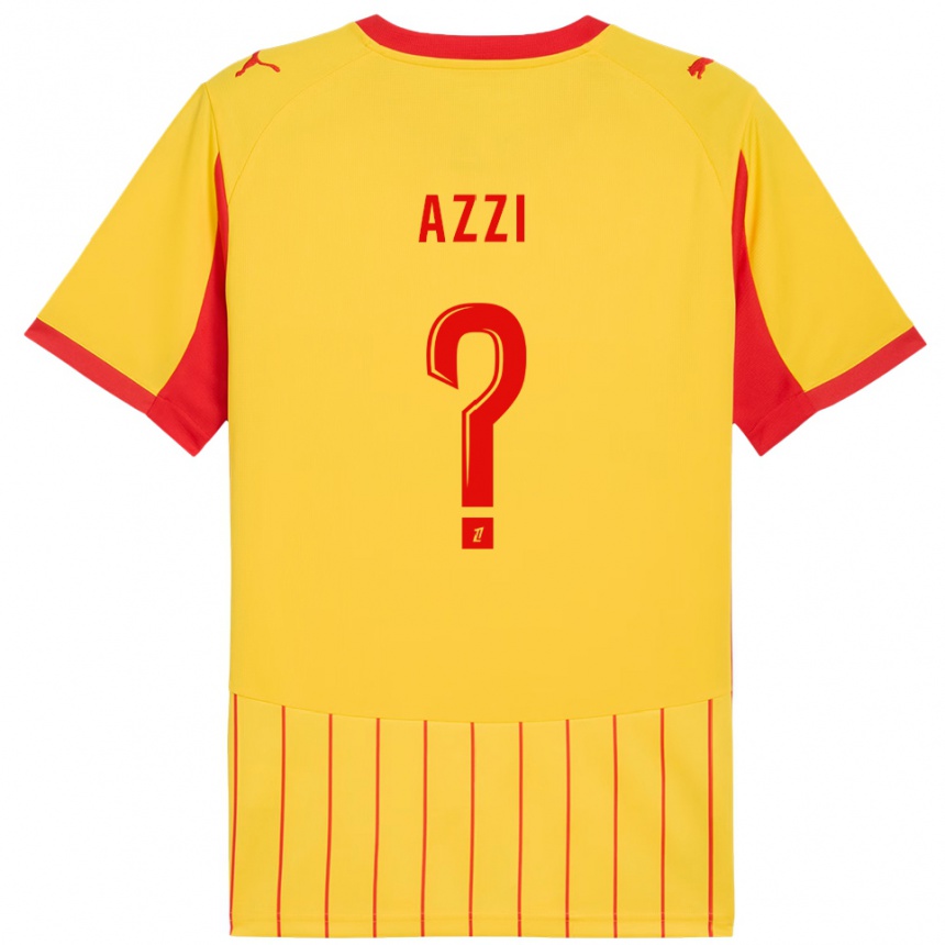 ילדים כדורגל Rayan Azzi #0 צהוב אדום ג'רזי ביתית 2025/26