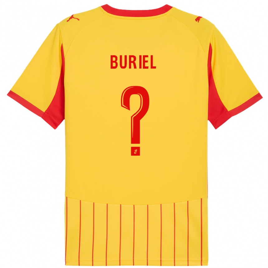 ילדים כדורגל Noah Buriel #0 צהוב אדום ג'רזי ביתית 2025/26