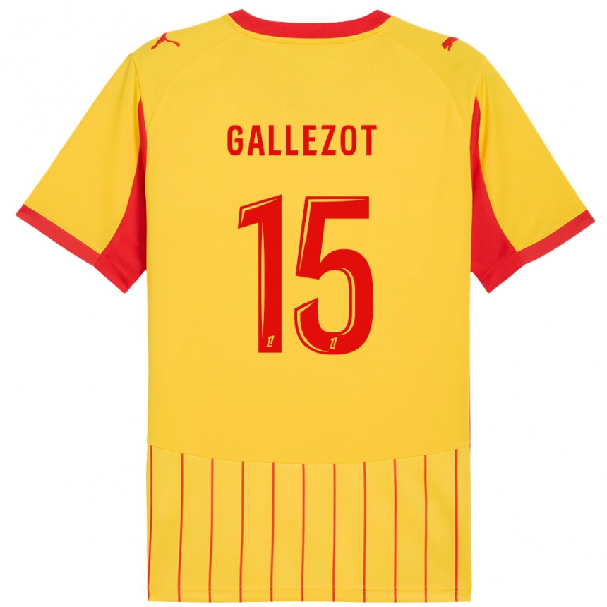 ילדים כדורגל Tim Gallezot #15 צהוב אדום ג'רזי ביתית 2025/26