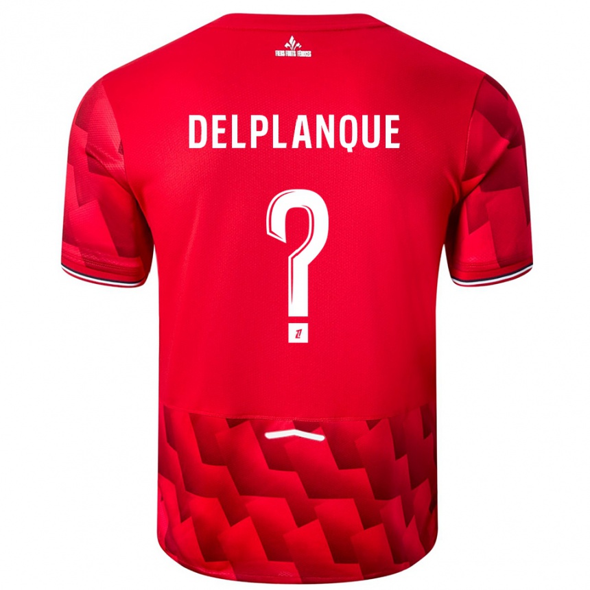 ילדים כדורגל Gaël Delplanque #0 אדום לבן ג'רזי ביתית 2025/26