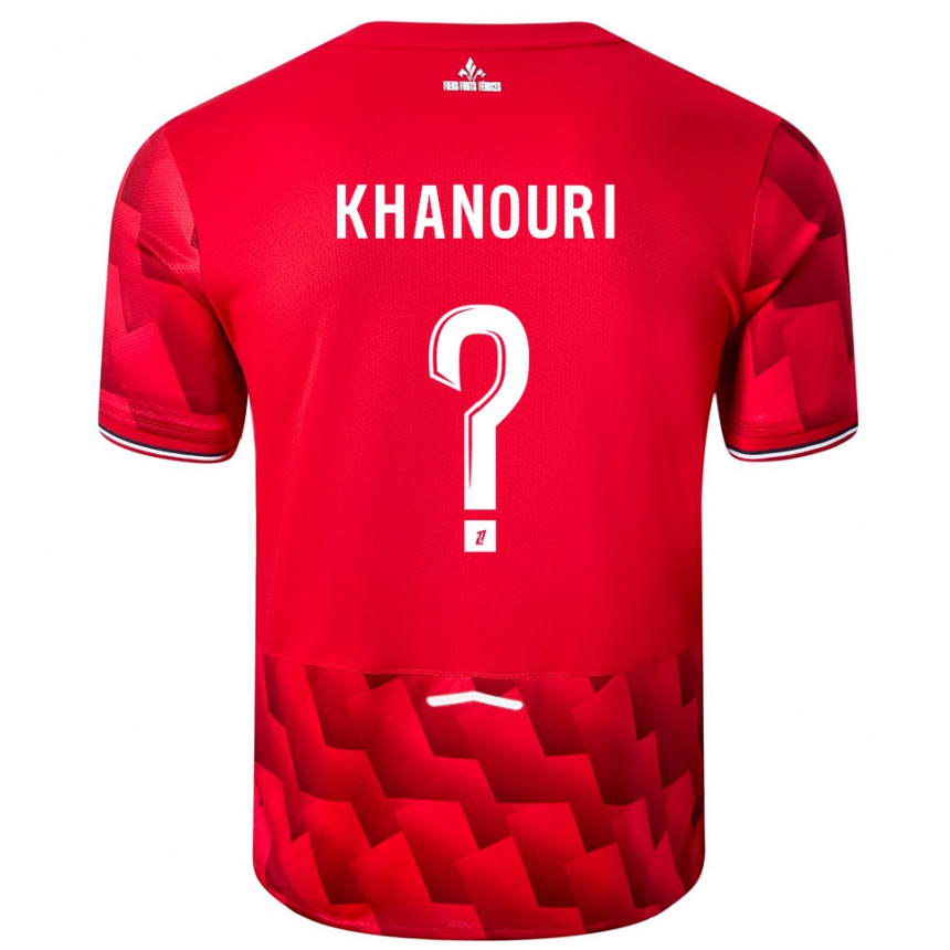 ילדים כדורגל Adam Khanouri #0 אדום לבן ג'רזי ביתית 2025/26