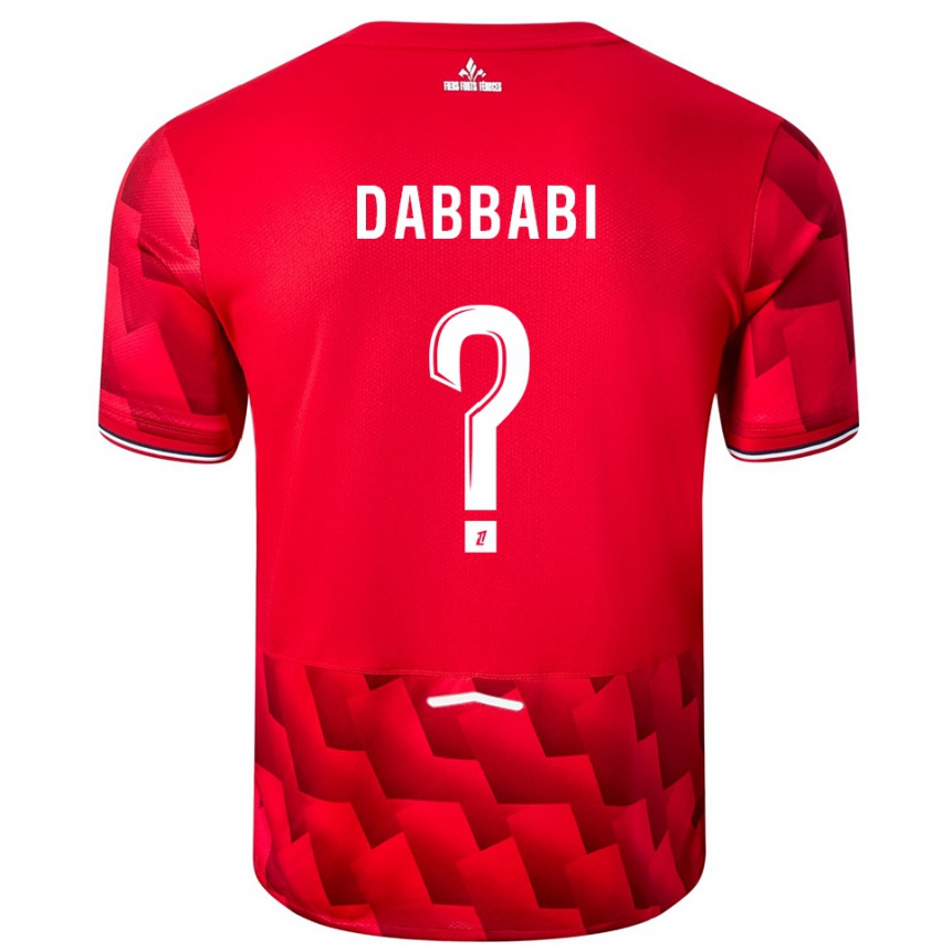 ילדים כדורגל Amin Dabbabi #0 אדום לבן ג'רזי ביתית 2025/26