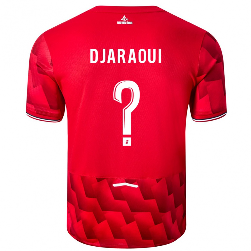 ילדים כדורגל Elmira Djaraoui #0 אדום לבן ג'רזי ביתית 2025/26