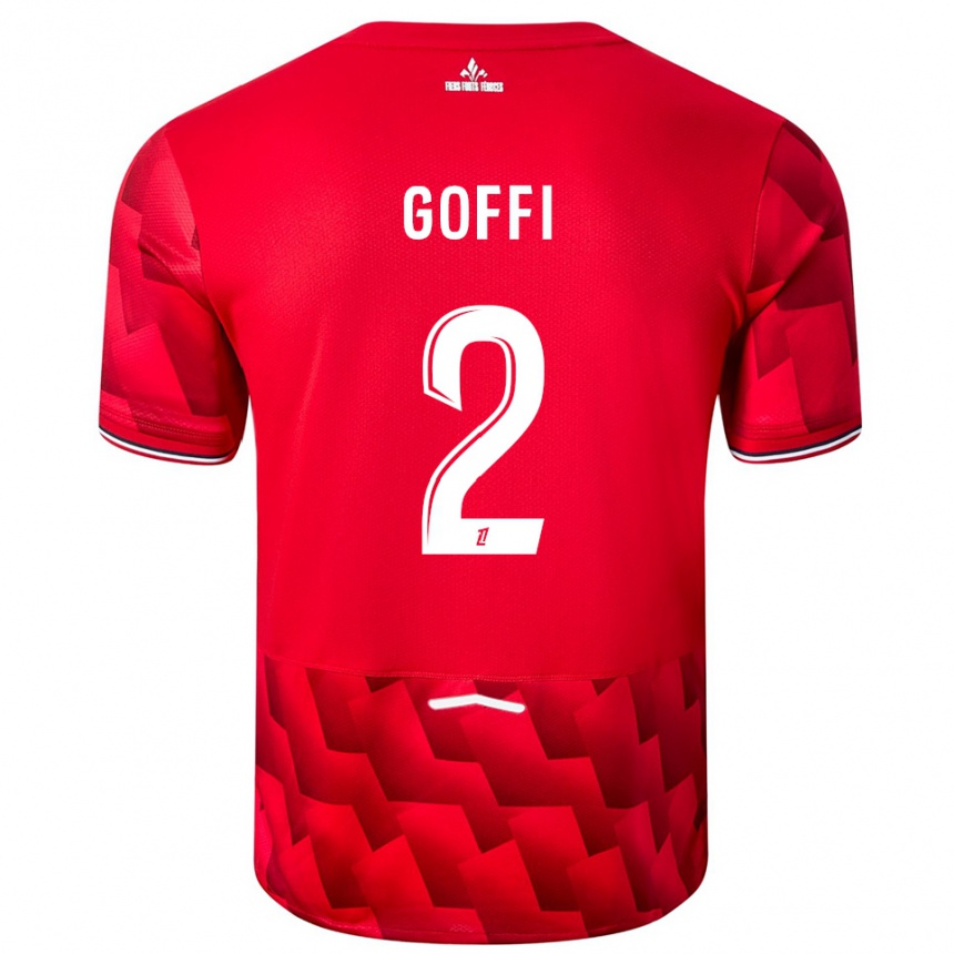 ילדים כדורגל Maxima Goffi #2 אדום לבן ג'רזי ביתית 2025/26