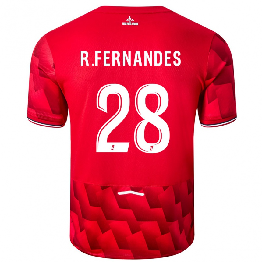 ילדים כדורגל Rafael Fernandes #28 אדום לבן ג'רזי ביתית 2025/26