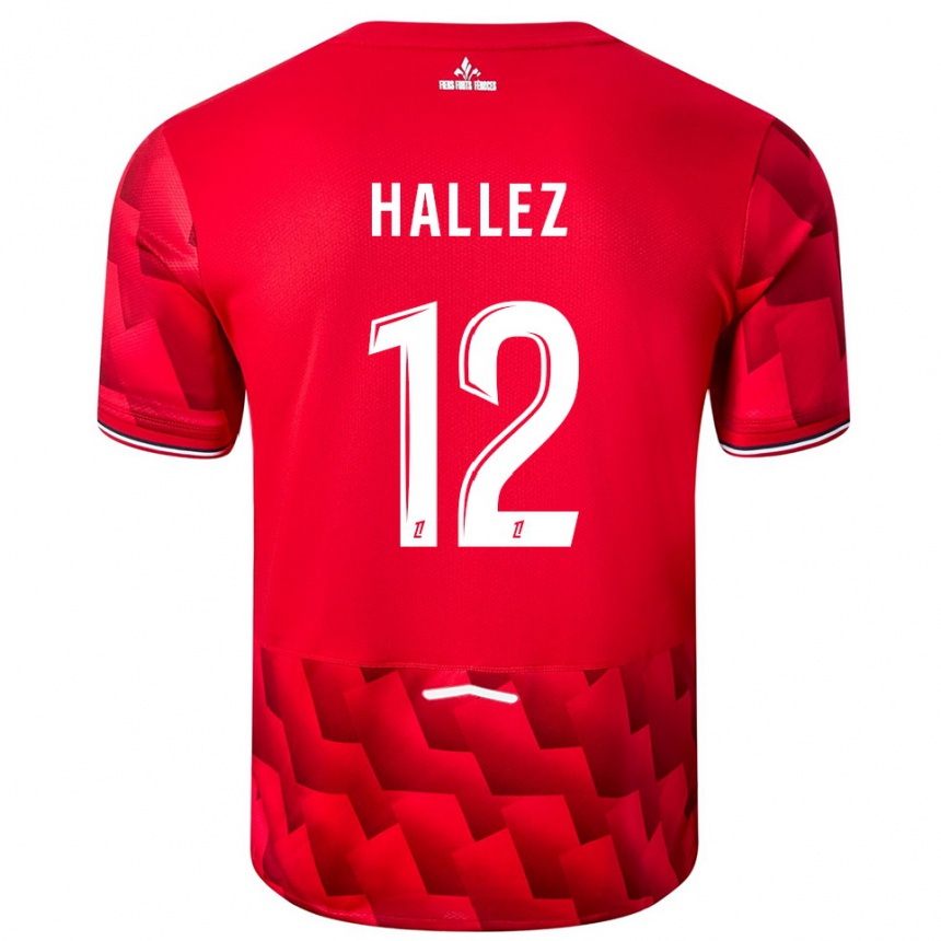 ילדים כדורגל Alexis Hallez #12 אדום לבן ג'רזי ביתית 2025/26