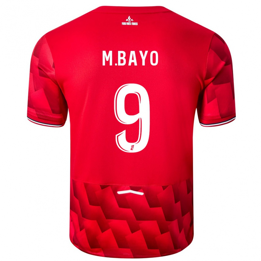 ילדים כדורגל מוחמד באיו #9 אדום לבן ג'רזי ביתית 2025/26