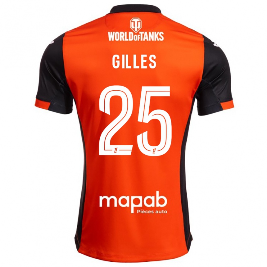 ילדים כדורגל Elodie Gilles #25 שחור כתום ג'רזי ביתית 2025/26