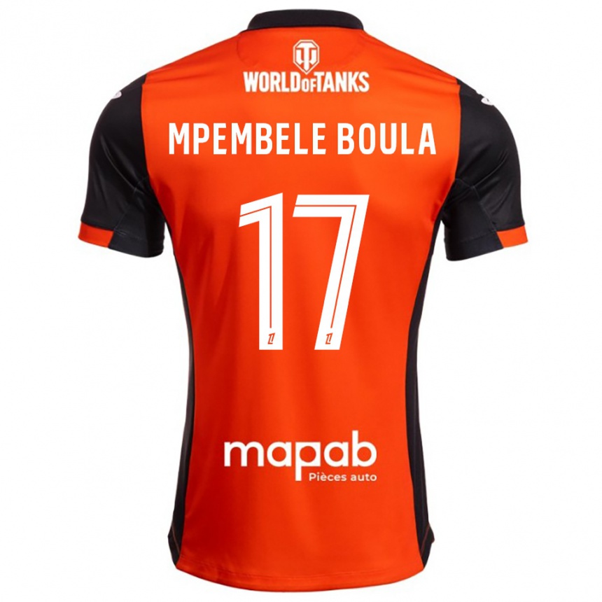 ילדים כדורגל Exaucé Mpembele Boula #17 שחור כתום ג'רזי ביתית 2025/26