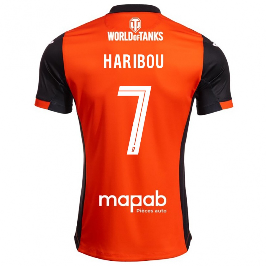 ילדים כדורגל Samir Haribou #7 שחור כתום ג'רזי ביתית 2025/26