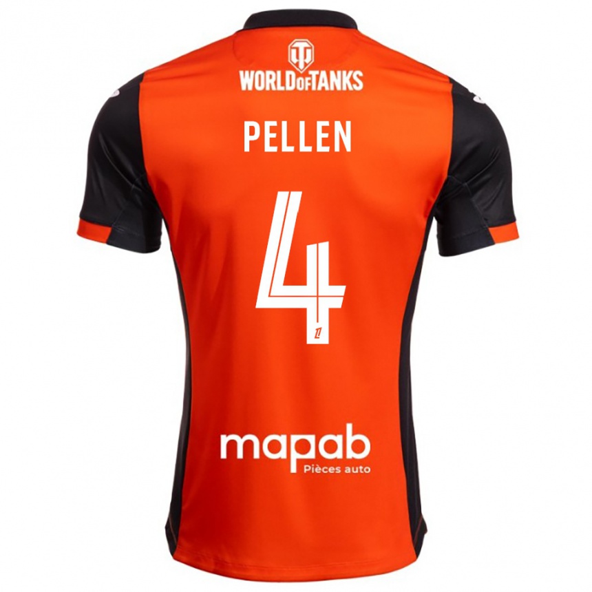 ילדים כדורגל Louise Pellen #4 שחור כתום ג'רזי ביתית 2025/26