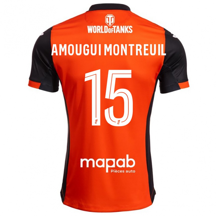 ילדים כדורגל Maceo Amougui Montreuil #15 שחור כתום ג'רזי ביתית 2025/26