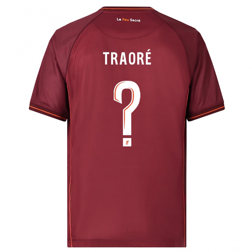 ילדים כדורגל Badra Traoré #0 בורדו לבן ג'רזי ביתית 2025/26
