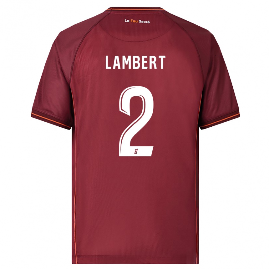 ילדים כדורגל Anaïs Lambert #2 בורדו לבן ג'רזי ביתית 2025/26