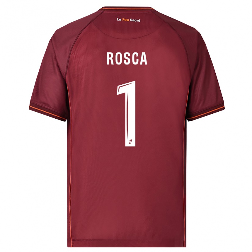 ילדים כדורגל Daniel Rosca #1 בורדו לבן ג'רזי ביתית 2025/26