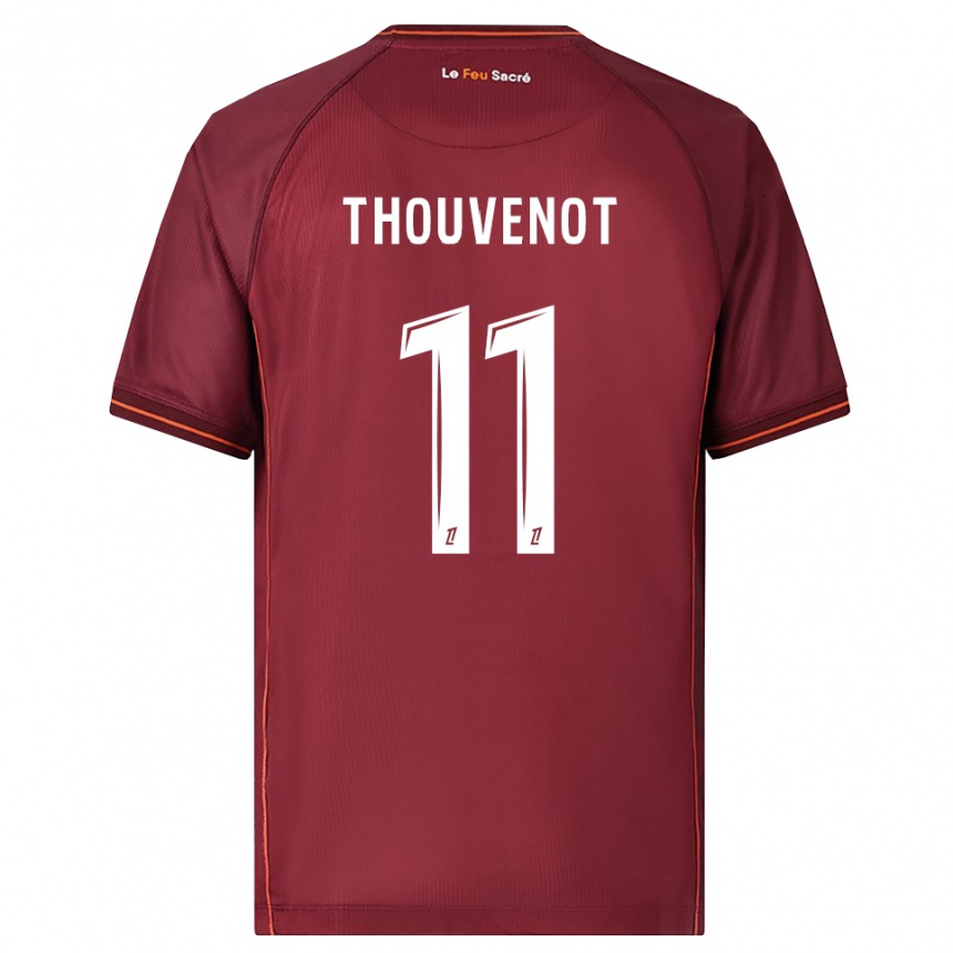 ילדים כדורגל Jules Thouvenot #11 בורדו לבן ג'רזי ביתית 2025/26