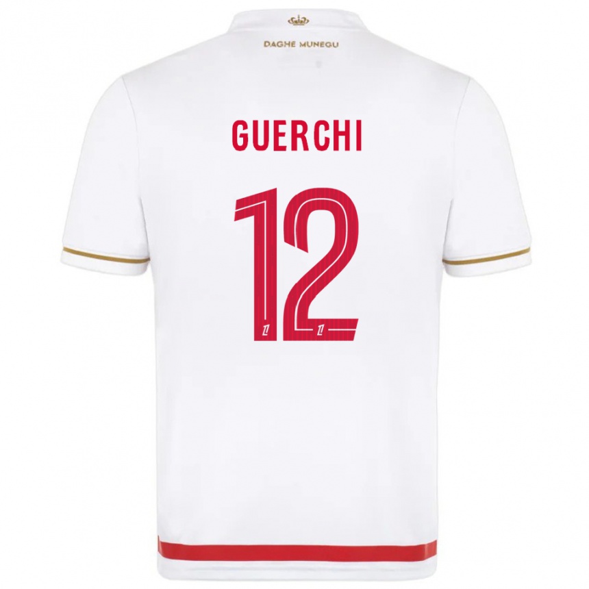 ילדים כדורגל Wassim Guerchi #12 אדום לבן ג'רזי ביתית 2025/26